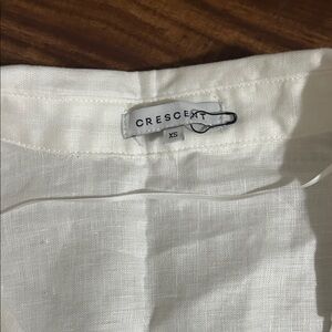Crescent White Linen Shirt